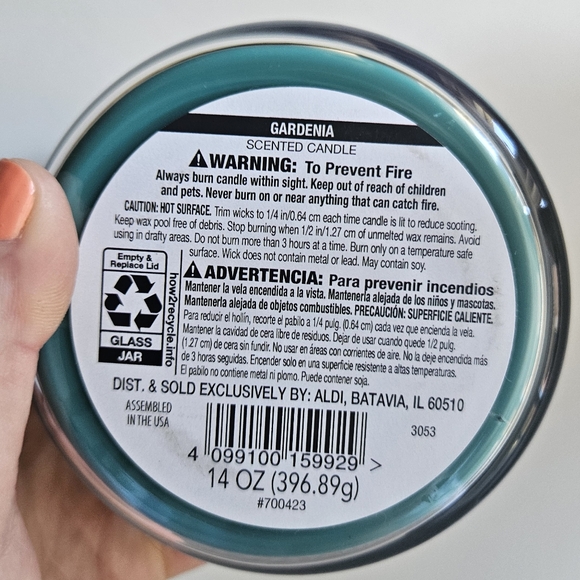 Huntington Home Gardenia Scented 3-Wick Candle - Picture 6 of 6